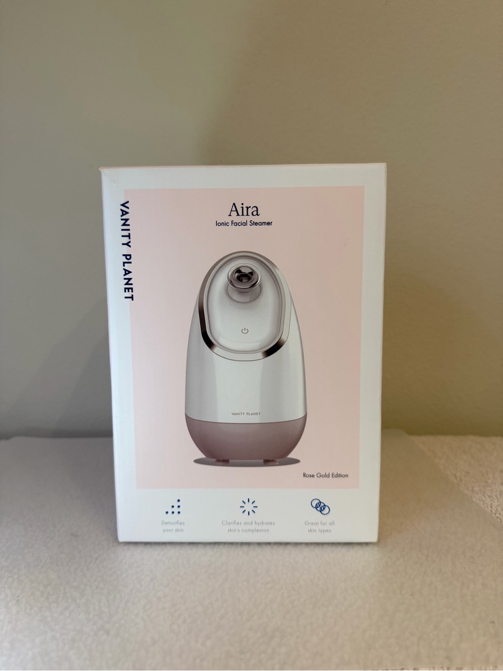 Vanity Planet Aira Ionic Facial Steamer - Rose Gold